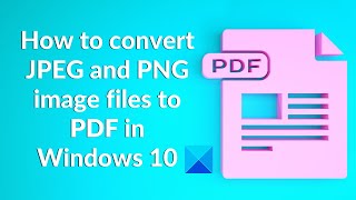 How to convert PNG to PDF [upl. by Naitsabas987]