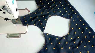 Simple and Easy Creative patchwork blouse design with pearls cutting and stitching at home [upl. by Arymas]