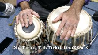 Tabla Lesson  189 Kehrava AKJ Style  tejsinghcagmailcom [upl. by Schweiker]