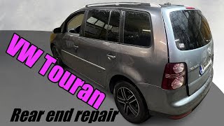 VW Touran 2006 Rear end repair Ремонт задней части [upl. by Uel]