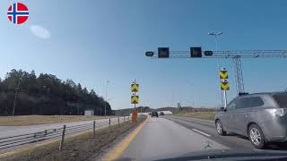 NORWAYSWEDEN Border Crossing at Svinesund New bridge [upl. by Wallache429]