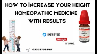 how to increase your height homeopathic medicine with results [upl. by Hathcock57]