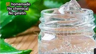 CLEAR ALOE VERA GEL AT HOME 😁 WITHOUT CHEMICAL GELATIN  💯 HOMEMADE [upl. by Krasnoff]