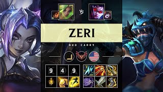 Zeri ADC vs Vayne Killing spree  NA Grandmaster Patch 1421 [upl. by Kiri]