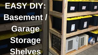 DIY How to Build Strong Storage Shelves for Basement or Garage [upl. by Anatola648]