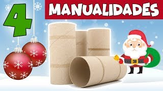 4 MANUALIDADES PARA NAVIDAD CON RECICLAJE Adornos fáciles [upl. by Llenrod]