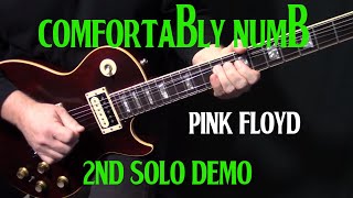 how to play quotComfortably Numbquot second guitar solo by Pink Floyd  lesson tutorial  DEMO [upl. by Irej256]