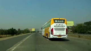 Chasing SRS Travels Volvo B11R on Pune Mumbai Expressway [upl. by Erdnoed]