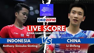 Live Score Bulu Tangkis Asian Games 2022  Anthony Sinisuka Ginting Vs Li Shifeng [upl. by Akire]