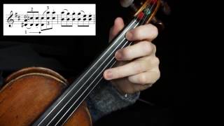 Seitz Concerto No5 in D Major 3rd Movement Tutorial tricky double stops Spanish subtitles [upl. by Clauddetta]