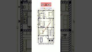 21×43 House Plan  2143 Home Design  2 BHK With Car Parking  ytshorts houseplan homedesign [upl. by Favata]