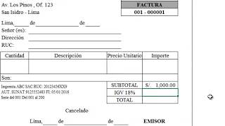 Como calcular el IGV en una factura [upl. by Kelam]