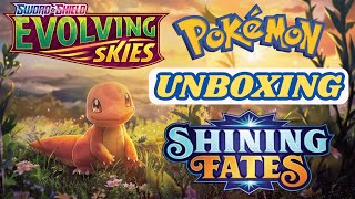 Epic Pokémon Unboxing 🔥 Evolving Skies Shining Fates amp Silver Tempest Booster Box Madness [upl. by Tuck]