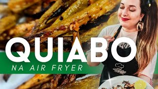 QUIABO NA AIR FRYER Snack saudável shorts [upl. by Neelra377]