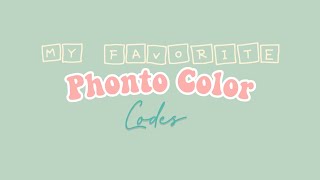 My Favorite phonto Color codes [upl. by Aissac]