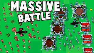 MASSIVE BATTLE Giant Dragon Army vs Medieval CASTLES Lordzio Gameplay Highlights [upl. by Yevre]