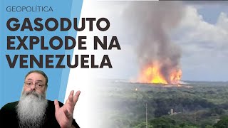 ENORME BLEVE destrói INSTALAÇÃO CHAVE na EXPLORAÇÃO de GÁS da VENEZUELA por CULPA do SOCIALISMO [upl. by Notgnilra]