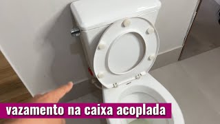 Como arrumar vazamento na caixa acoplada do vaso sanitário [upl. by Ardyaf]