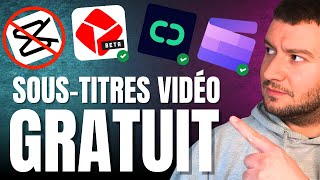 Sous Titres GRATUITS et AUTOMATIQUES les alternatives à Capcut [upl. by Hephzipah]