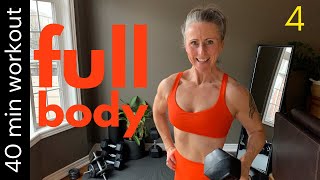 40min DUMBBELL FULL BODY  home workout  muscle  strength [upl. by Nitsirc]