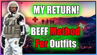 MY RETURN I GTA5 I PATCHED I How To Do The BEFF2 Console Glitch FOR OUTFITS [upl. by Meador]