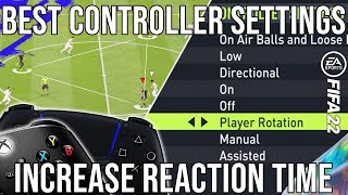 Meta Controller Settings POST PATCH including Jockeying Glitch to INCREASE Reaction Time  FIFA 22 [upl. by Yrocal185]