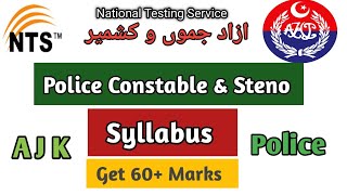 AJK Police Constable amp Steno Syllabus 2024Ajk police recruitment procedureAJK Police Test Syllabus [upl. by Neil]