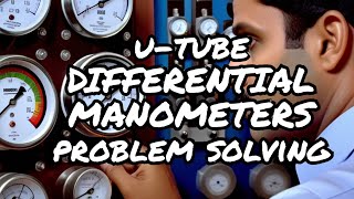 U  Tube Differential Manometer Problem Solving  Manometers  Types of Manometers  Telugu Lecture [upl. by Leksehcey]