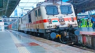 Dangerous Amritsar Chennai Express leaving Dadar Railway Station  Indian Trains [upl. by Enaek]