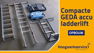 Opbouwen GEDA accu ladderlift met solar platform [upl. by Lanni]