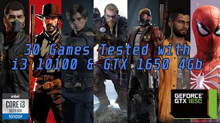 30 Games Tested With i3 10100 and GTX 1650 4gb [upl. by Koball]