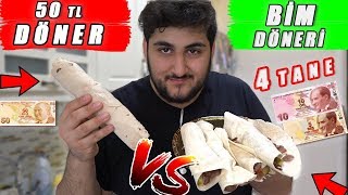 15 TL BİM DÖNERİ VS 50 TL DÖNER  Et Dürüm [upl. by Cod275]