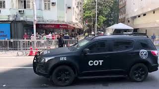 G20 Brasil carro presidencial Americano “The Beast” em Copacabana [upl. by Magner]