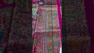 Benarasi mashru silk sarees with rich Kashmiri Darbaar detailing weaving allover 5450 [upl. by Ahsieken697]