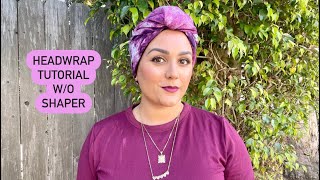 Tichel Tutorial Using Square WO a Shaper Underneath Turban Tutorial Headwrap Tutorial [upl. by Eelam]