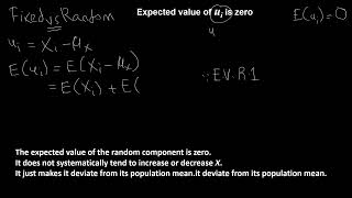 Proof Expected value of random component u is Zero  Doughterty Review ChapterEconometrics [upl. by Tenom491]