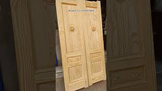 Yellow pine wood sold wood Doors interiordesign [upl. by Hehre289]