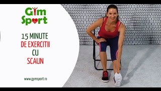 15 minute de exercitii cu scaun  VIDEO GymSport [upl. by Ellienad]