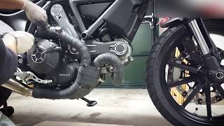 Ducati Scrambler Tutorial come effettuare il bendaggio dei collettori [upl. by Michale]