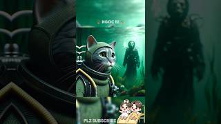 Mystery in the Haunted Lake cat ngocez ezart funny cutecat ai [upl. by Anyalram897]