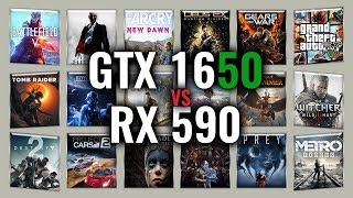 GTX 1650 vs RX 590 Benchmarks  Gaming Tests Review amp Comparison  53 tests [upl. by Amairam]