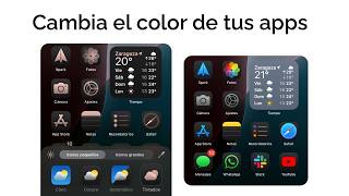 📱 ¿Cómo cambiar el color de los iconos de tus apps en iPhone 💈 [upl. by Elenahc]