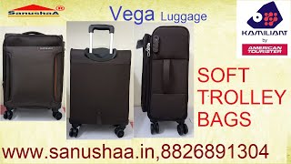 Kamiliant by American Tourister I Vega I Trolley Bag Review  Soft Luggage  I Suitcase I Attachi [upl. by Frankie814]