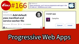 Ruby on Rails 166 PWA Progressive Web Apps in Rails 8 [upl. by Notgnirrac]