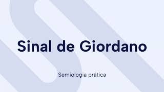 Sinal de Giordano [upl. by Attenaj]