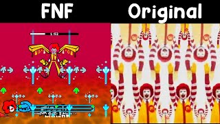 FNF Deaf to All but the Ronald FNF Mod vs Original Remix Frame by Frame [upl. by Isied159]