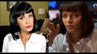 Pulp Fiction Uma Thurman Halloween Costume Tutorial  LeighAnnSays [upl. by Ricker452]