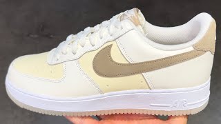 Nike Air Force 1 Low 07 LV8 Coconut Milk Khaki Shoes [upl. by Antonietta]