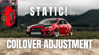 Coilover Adjustment Static Fitment BCRacing Swift Springs Subaru Wrx [upl. by Ellehcit759]