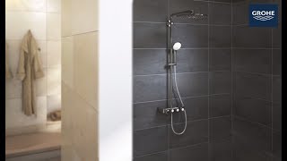 How to install the GROHE Euphoria SmartControl 310 ShowerSystem [upl. by Ylimme]